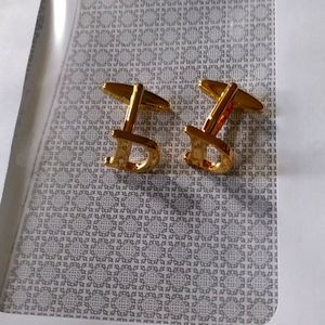 Cufflinks initial "D" NWOT$28+ free necktie